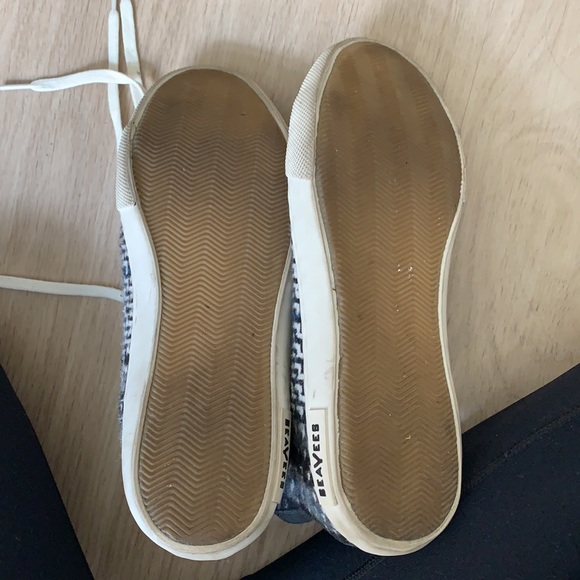 SeaVees Checked Print High Top Sneakers - Picture 7 of 7